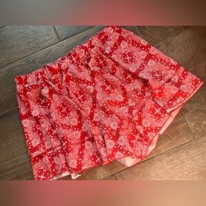 SHEIN Red Paisley Print Shorts